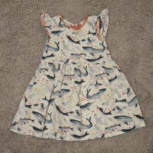Genuine Kids By Oshkosh Whale Print Kids Dress Size 3t